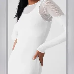 ALO Yoga | Dresses | Alo Striped Mesh Synergy Long Sleeve